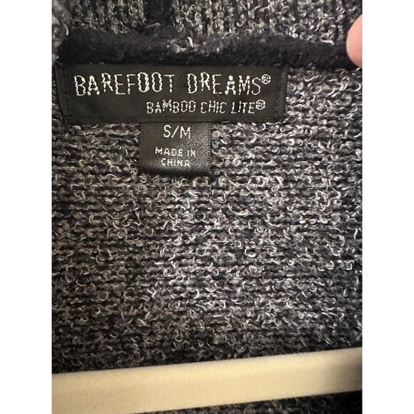 Barefoot Dreams Calypso Wrap Cardigan Bamboo Chic Lite Style 436 Navy White, S/M - Picture 2 of 7